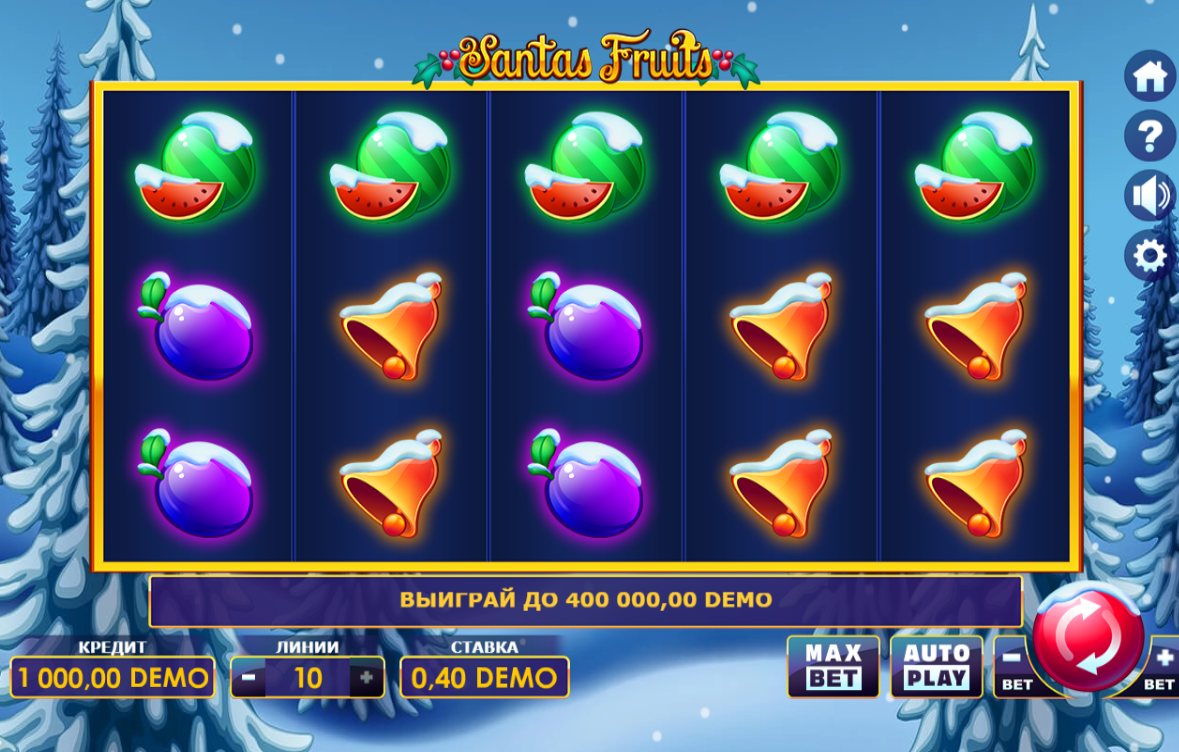 Изображение игрового автомата Santa's Fruits