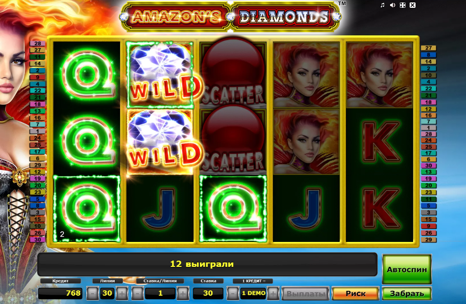 Изображение игрового автомата Amazons Diamonds